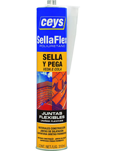 CEYS SELLAFLEX MASILLA POLIURETANO 310ml CARTUCHO MARRON-TEJA