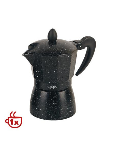 LARRY HOUSE CAFETERA ALUMINIO 1 TAZA PIEDRA LH1805