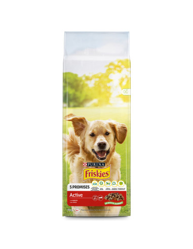 PURINA FRISKIES ACTIVE BUEY ADULTO 18 KGS